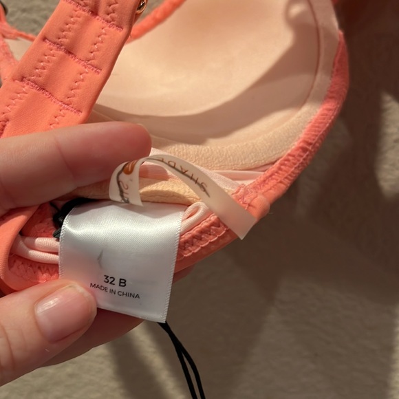 New Shade & Shore Pink Bikini Top Size 32B NEW NWT - Picture 8 of 9